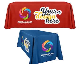 Custom Logo Tablecloth | Personalized Satin Table Throw