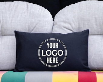 Custom Logo Pillow, Organic Cotton Company Pillow Cover
