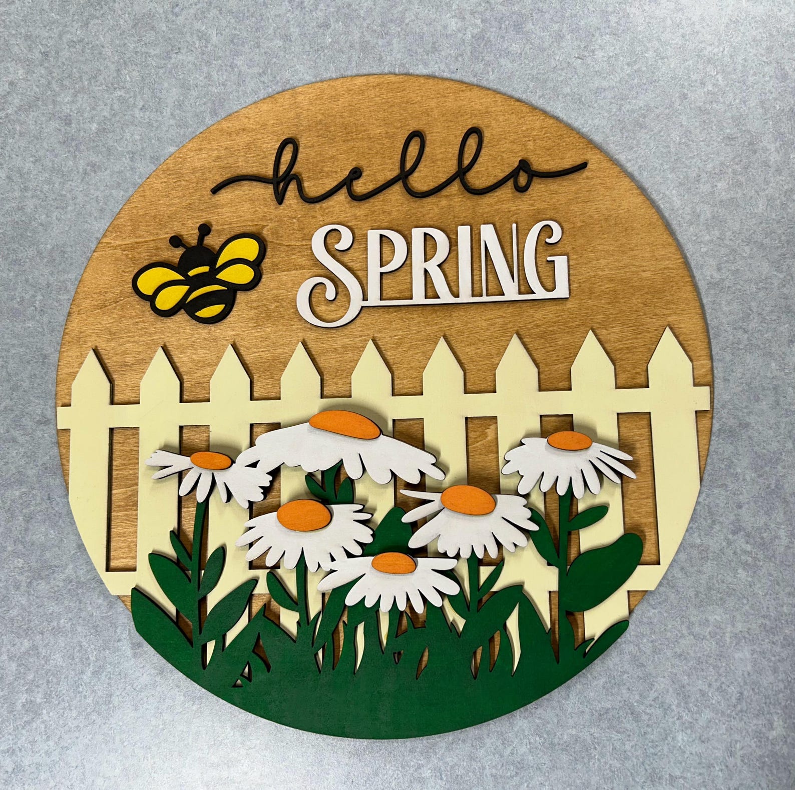 Happy Spring Sign Cute Spring Welcome Sign Hello Spring Door Hanger Spring Porch Decor Happy ...