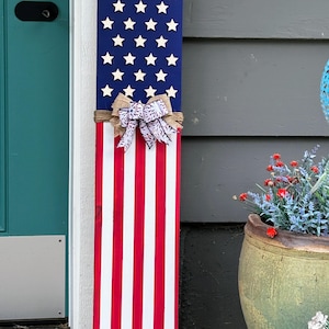 American Flag Porch Leaner: Rustic Patriotic Decor Celebrate America's 250th Anniversary USA Proud