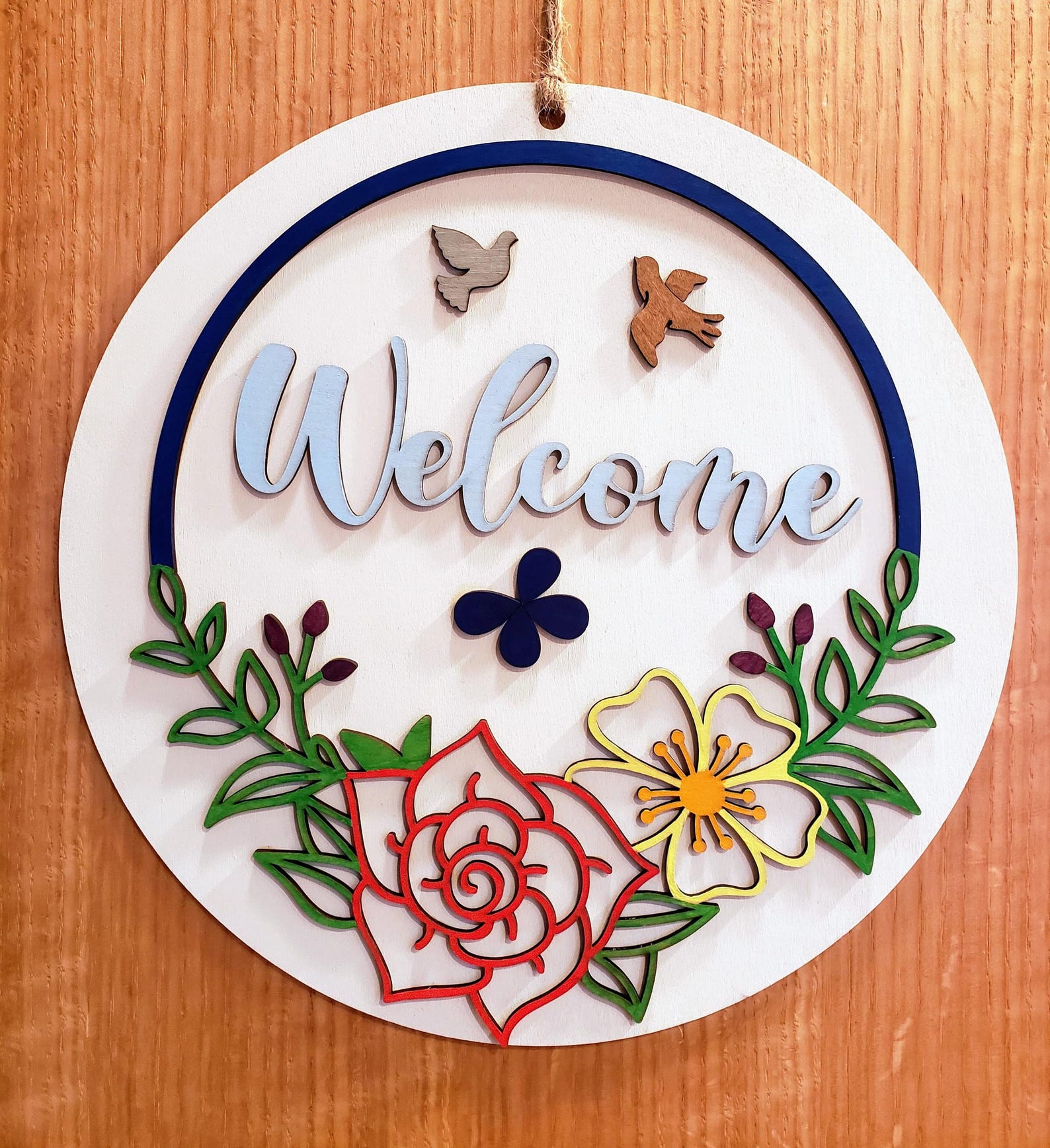 Happt Spring Sign Spring Welcome Sign Hello Spring Door Hanger Spring Porch Decor Happy ...