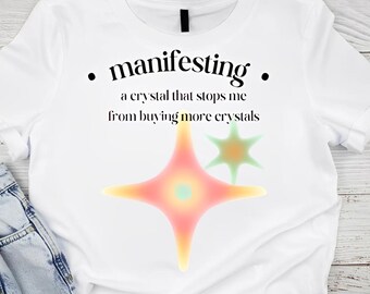 Vintage Crystal Lover'S Tee Y2k Boho Spiritual Funny Crystal Shirt Retro Spiritual Apparel