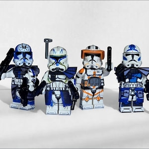 Star Wars Custom Lego Fit Captain Rex, Fives, ARC Jesse, Commander Cody 501st Legion (Clone Wars) - Brand New