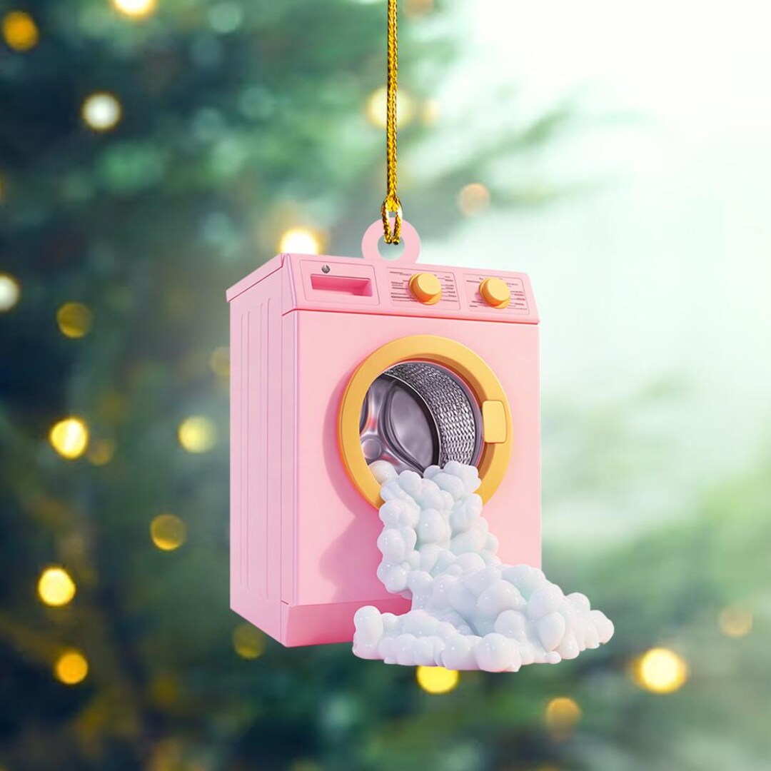 Personalized Washing Machine Ornament, Laundry Machine Christmas ...