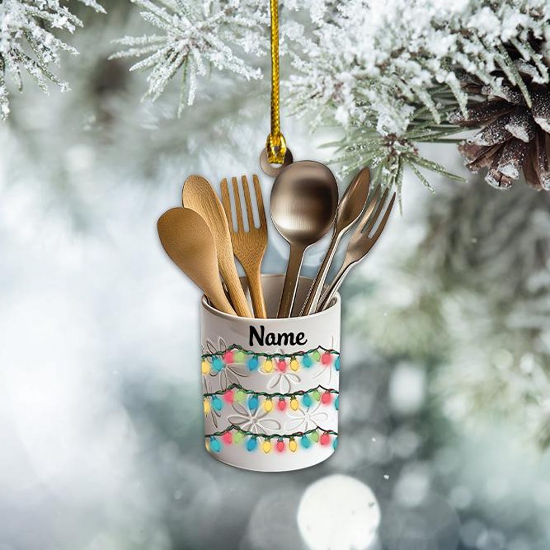 Personalized Kitchen Utensils Ornament Cooking Utensils Christmas ...