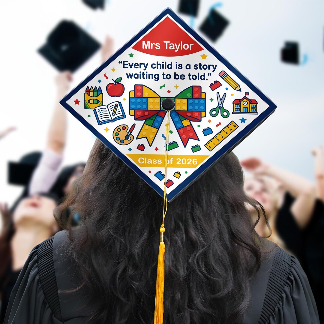 Personalized Autism Teacher Graduation Cap Topper Every Child is A ...