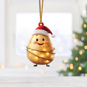 Lovely Potato Christmas Tree Ornament, Potato Car Ornament, Potato