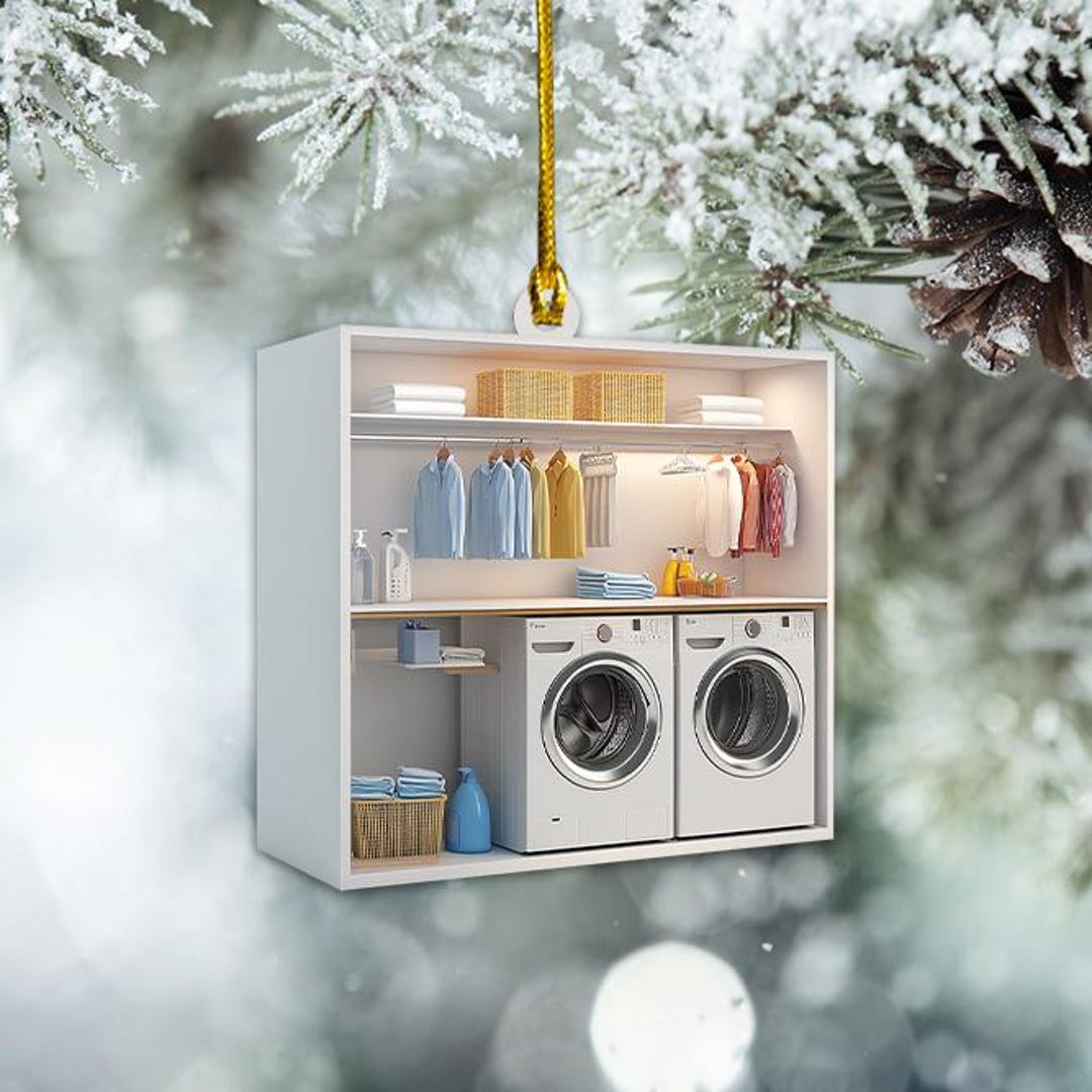 Laundry Room Christmas Ornament, Laundry Shop Xmas Ornament, Laundry ...