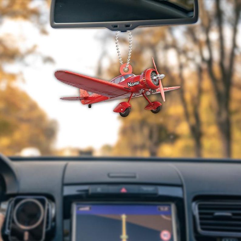 Personalized Airplane Ornament Airplane Christmas Ornament Airplane