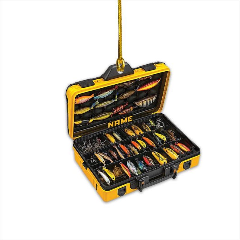 Personalized Tackle Box Christmas Ornament, Fishing Christmas Ornament