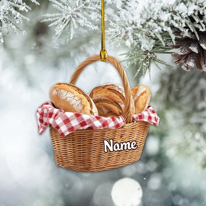 Discover Personalized Bread Basket Christmas Ornament, Bread Christmas Ornament, Baker Ornament Gift, Baking Ornament, Bakery Ornament
