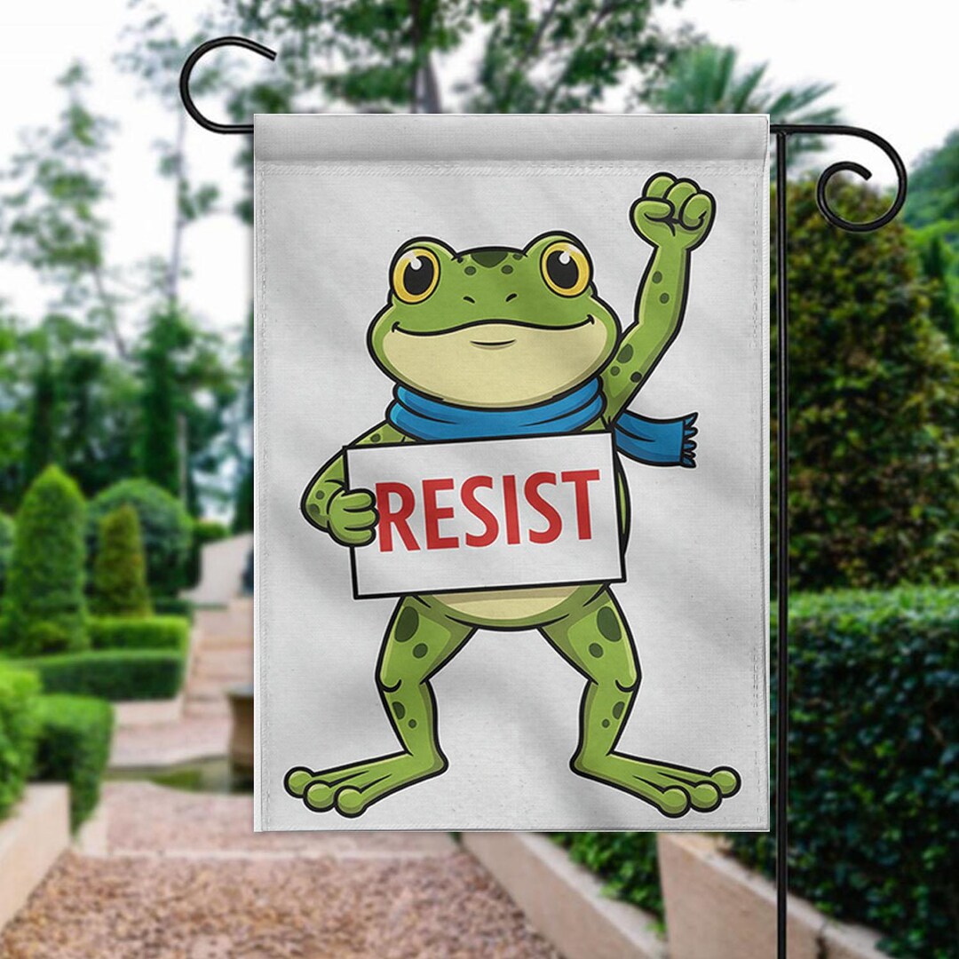 Portland Frog Rage Flag, Frog Resist Protest Double-sided Flag, Anti ...