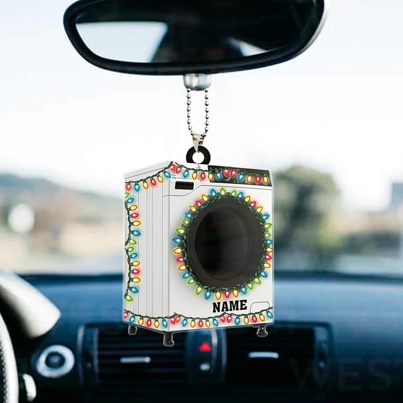 Personalized Washing Machine Ornament, Laundry Machine Christmas