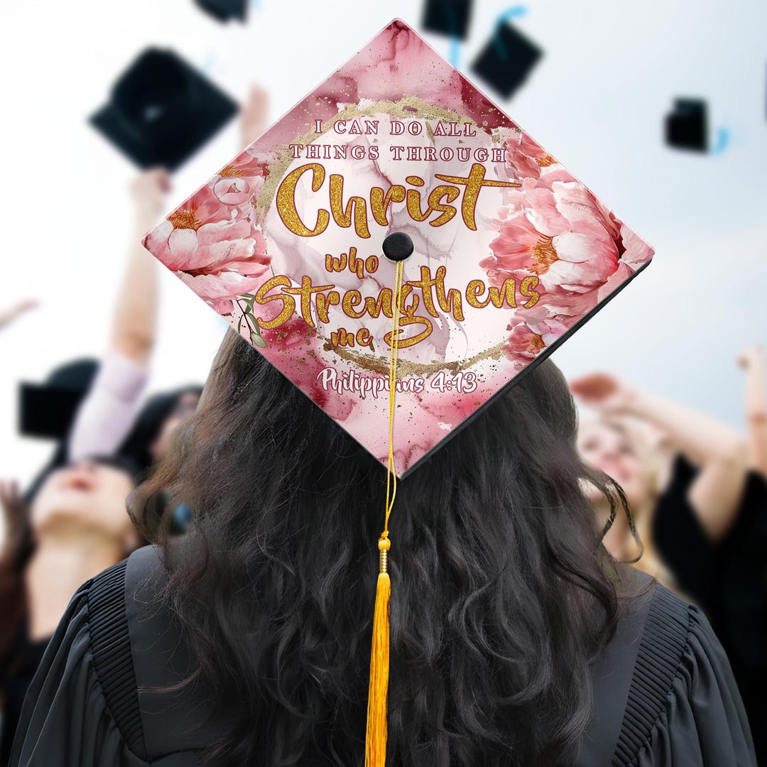 Christian Graduation Cap Topper, Faith Graduation Cap Decoration ...