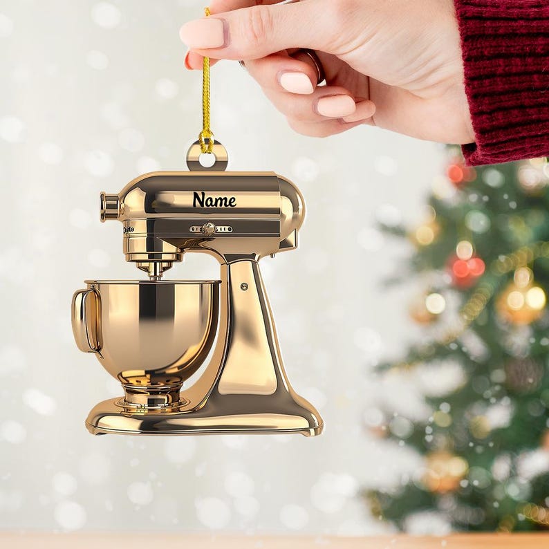 Food Mixer Christmas Light Ornament, Christmas Tree Decor, Loved Food