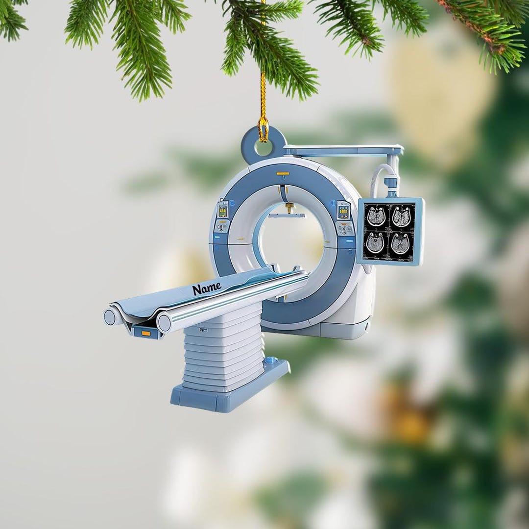 CT Scanner Tomography Christmas Ornament, Xmas Tree Decor, Loved CT