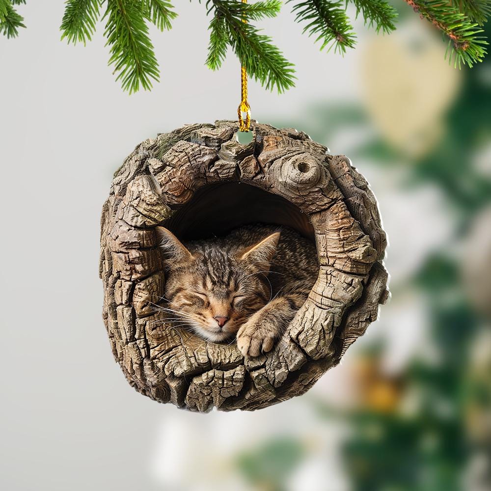 Discover Cat Christmas Ornament, Cat Hanging Ornament, Cat Lovers Holiday Gift