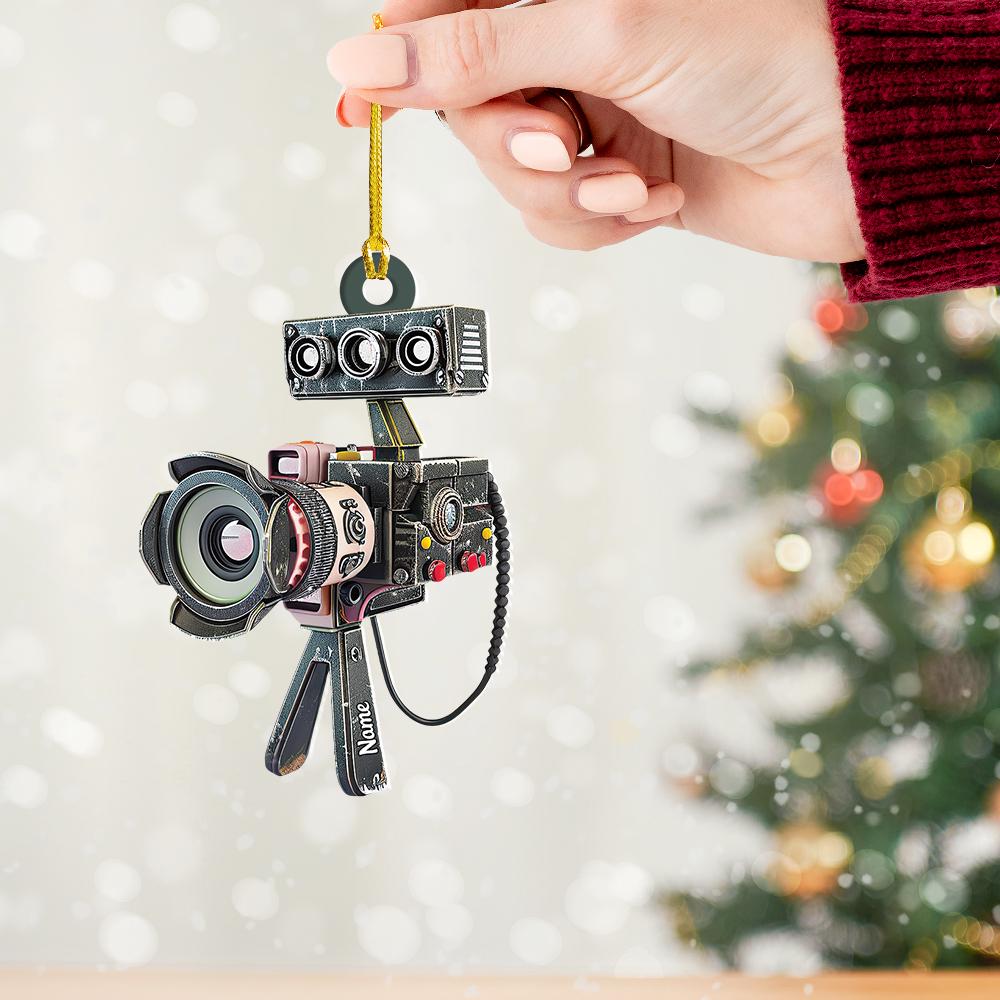 Video Camera Movie Christmas Ornament, Xmas Tree Decor, Loved Video ...