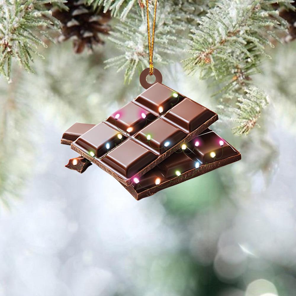 Discover Personalized Chocolate Christmas Ornament, Chocolate Bar Ornament, Chocolate Lovers Ornament Gift, Chocolate Holiday Ornament