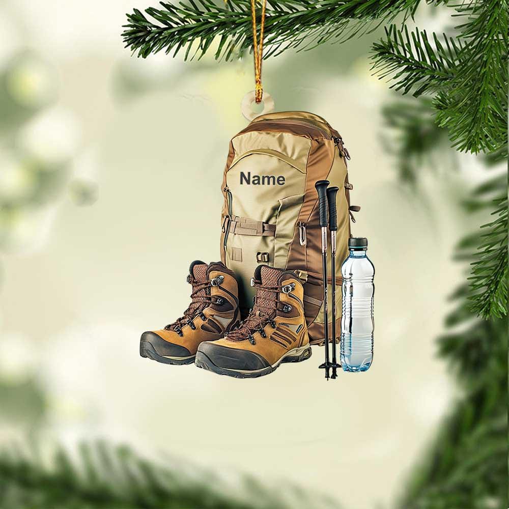 Discover Personalized Hiking Backpack Ornament, Hiking Christmas Ornament, Camping Ornament, Camper Ornament Gift, Adventure Lovers Gift