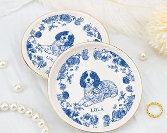 Custom Dog Breed Jewelry Dish, Pet Memorial Ring Dish, Personalized Dog Ring Dish, Pet Lover Trinket Dish, Dog Mom Gift Ujt-7