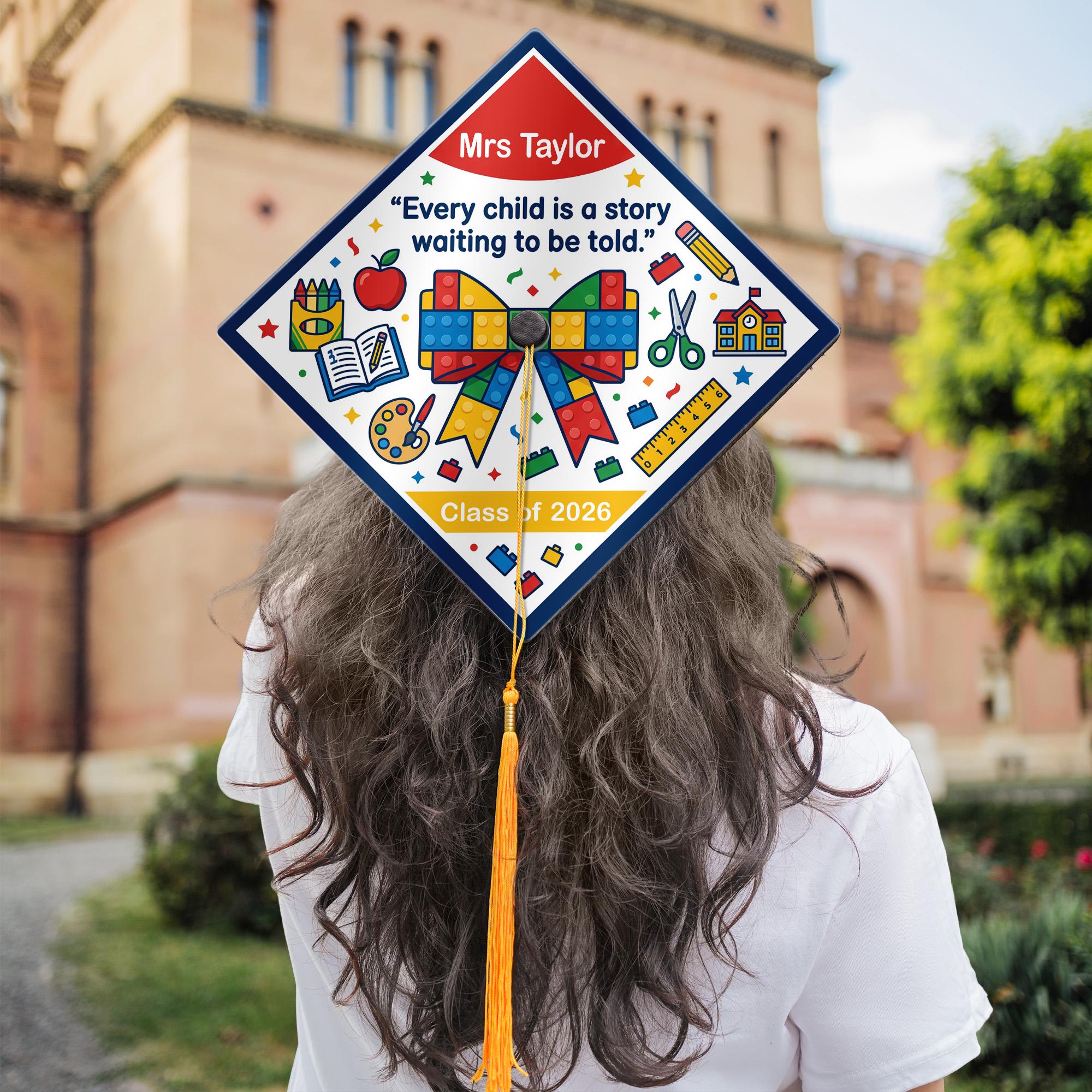 Personalized Autism Teacher Graduation Cap Topper Every Child is A ...