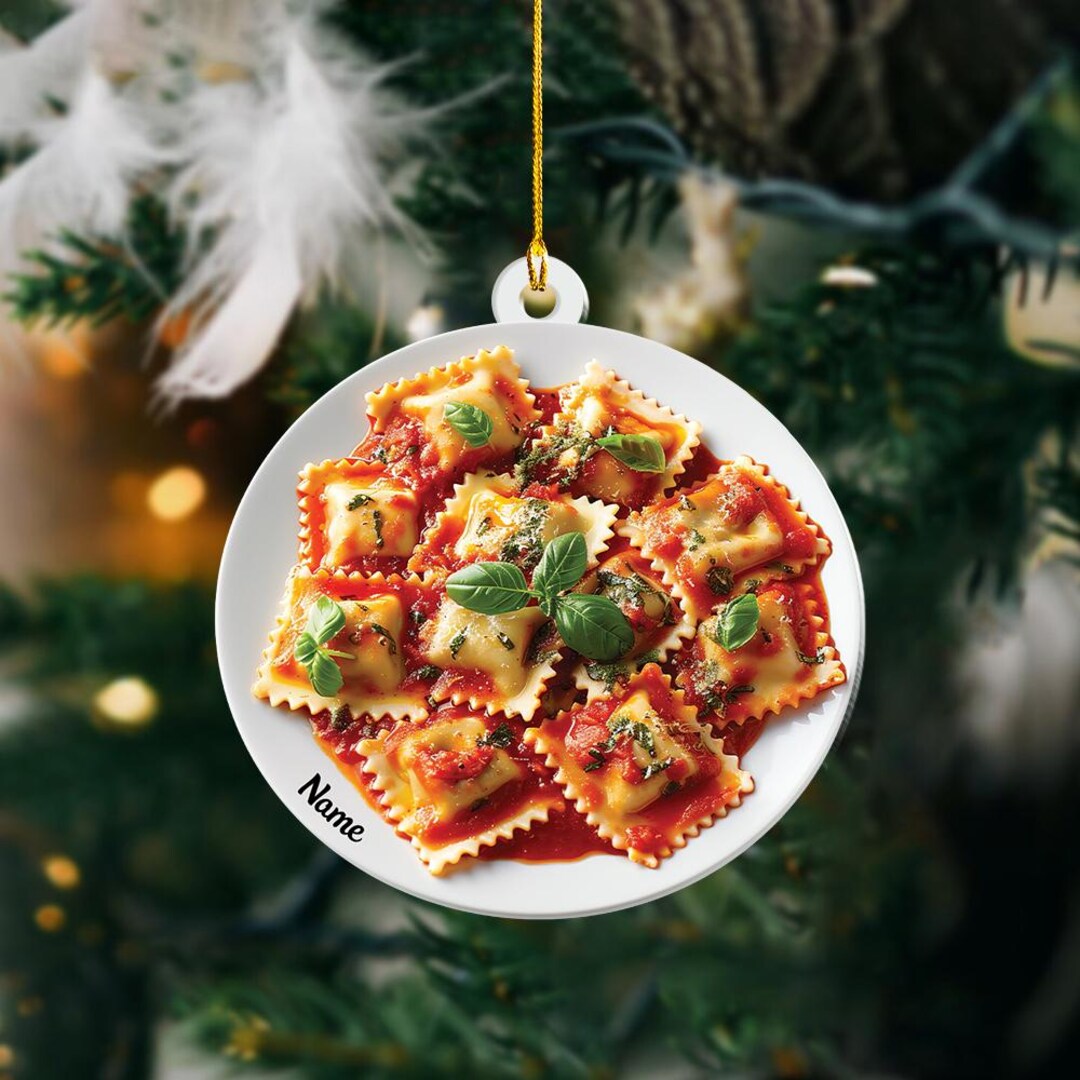 Personalized 2D Flat Ravioli Ornament, Ravioli Christmas Decor, Ravioli ...
