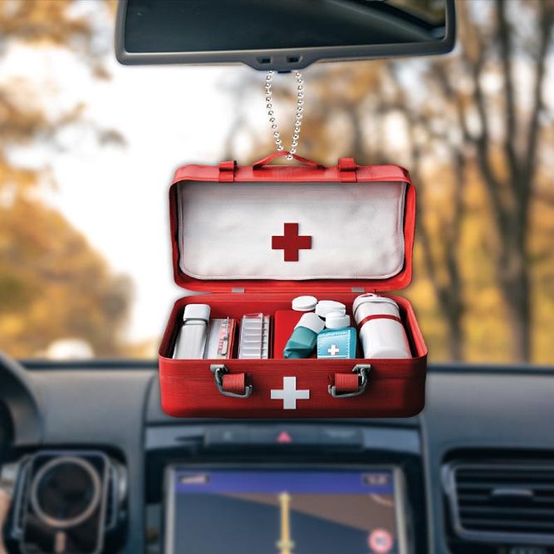 Personalized First Aid Bag Ornament, First Aid Kit Christmas Ornament