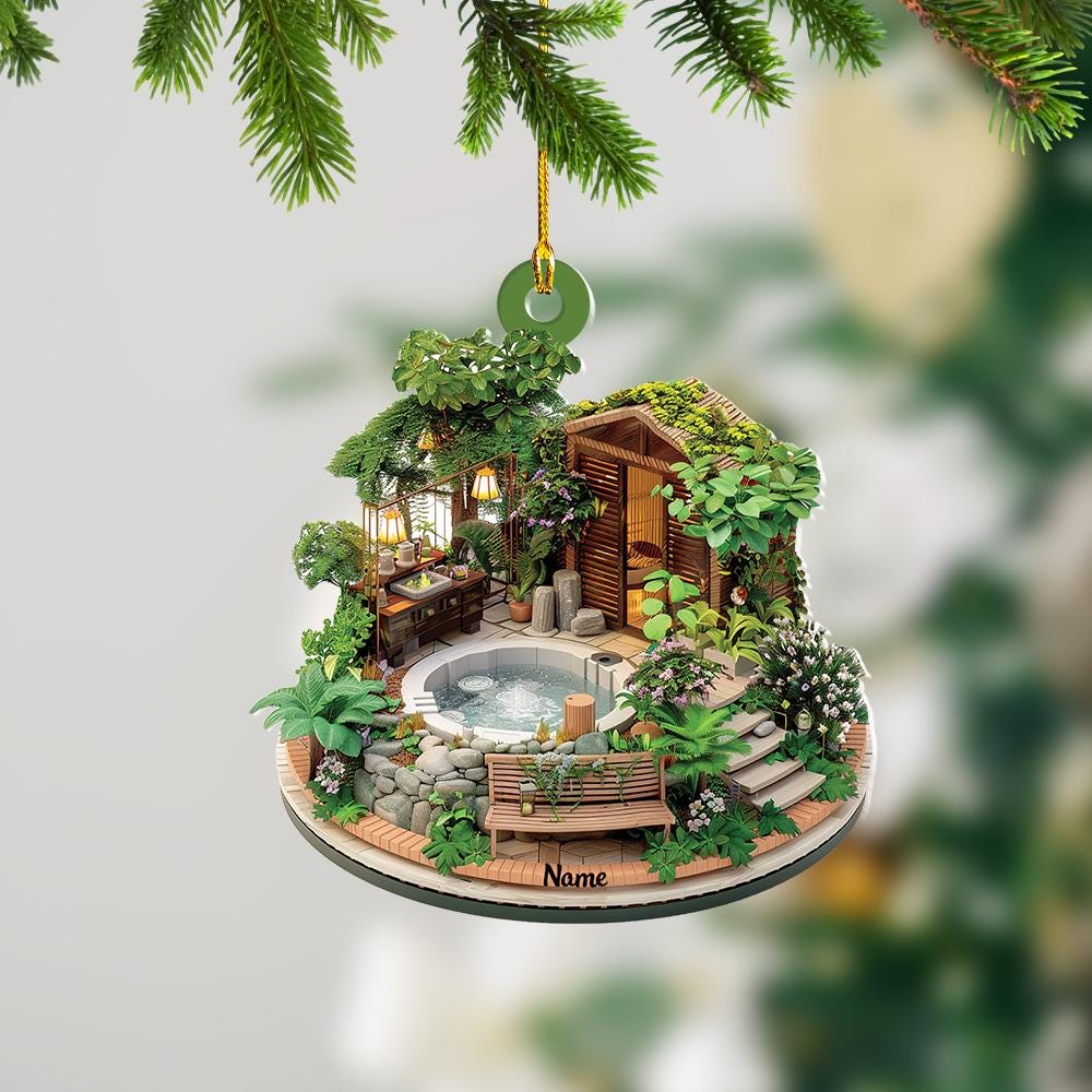 Discover Personalized Jacuzzi Ornament, Spa Christmas Ornament, Hot Tub Sauna Ornament, Massage Therapy Ornament, Holiday Decor