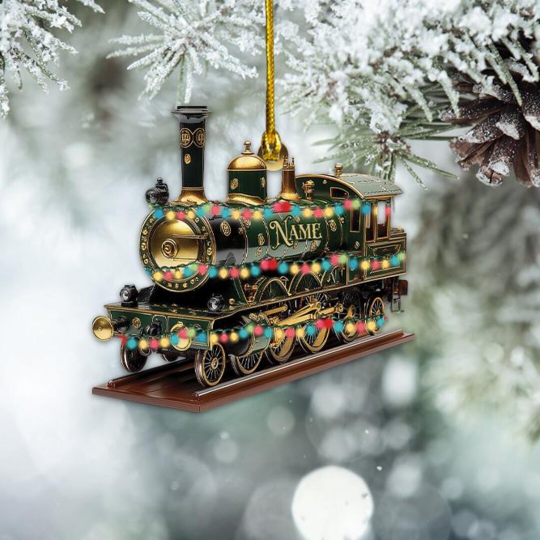 thumbnail image 2 of Customized Train Ornament | Custom Christmas Ornament | Custom 2 of 10