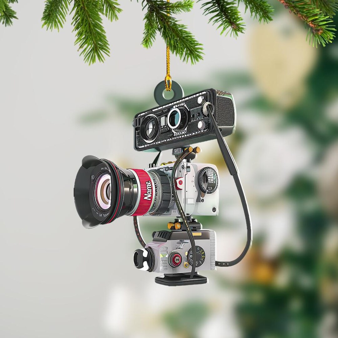 Video Camera Movie Christmas Ornament, Xmas Tree Decor, Loved Video ...