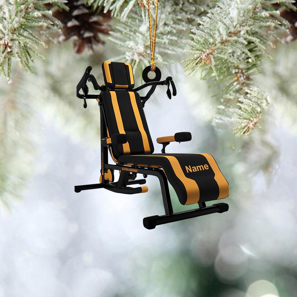 Discover Personalized Gym Bench Ornament, Gym Bench Christmas Ornament, Gym Ornament Gift, Workout Ornament Gift, Fitness Ornament Decor