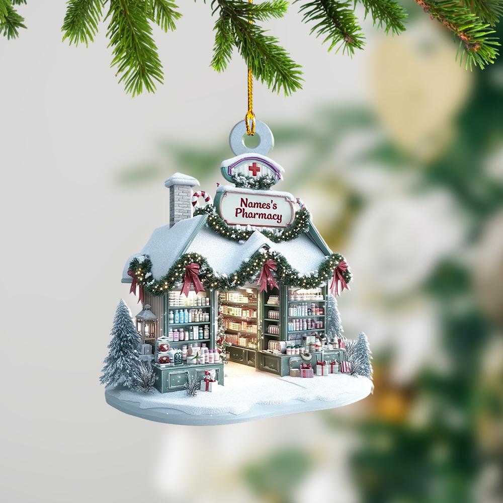 Discover Custom Name Pharmacy Ornament, Pharmacy Christmas Ornament, Gift For Pharmacist, Pharmacy Tech Christmas Keepsake