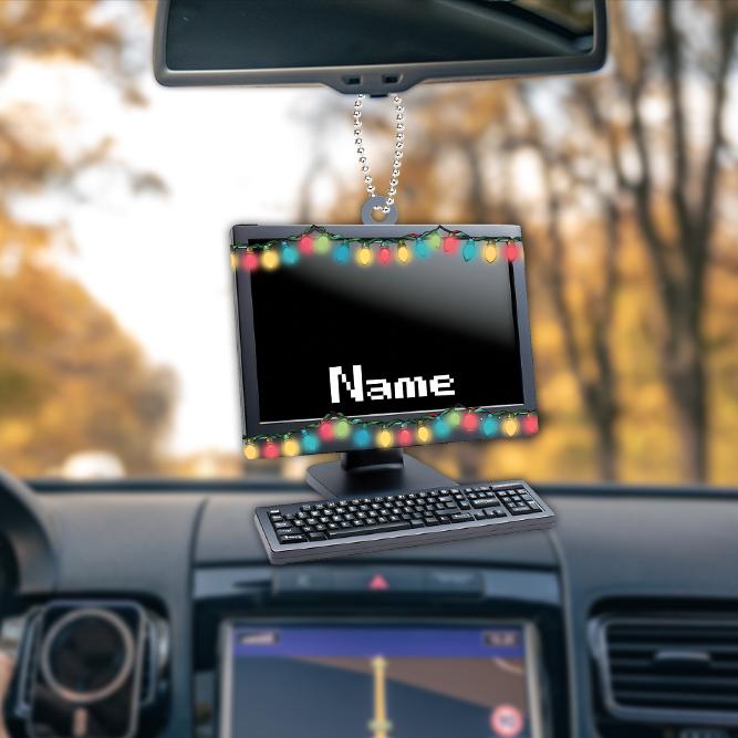 Personalized Computer Monitor Keyboard Ornament Computer Christmas ...