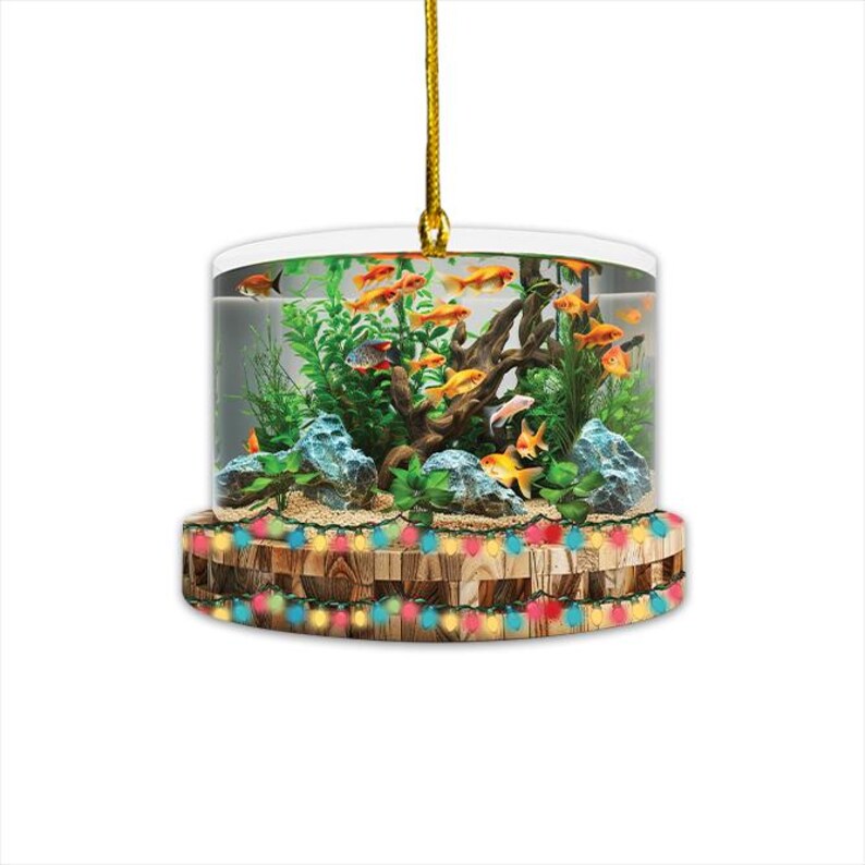 Personalized Aquarium Fish Tank Ornament, Fishes Christmas Ornament