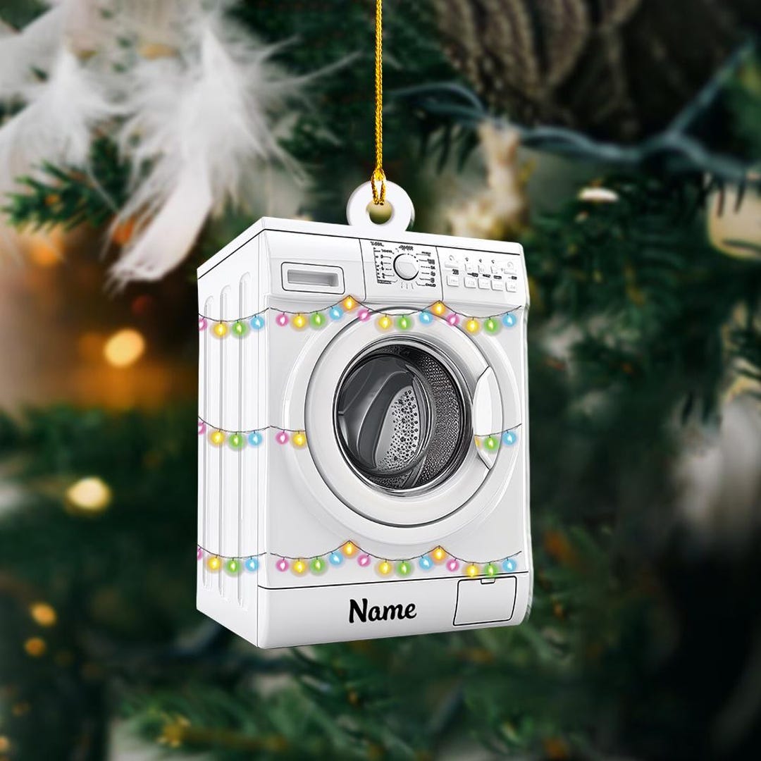 Personalized Washing Machine Ornament, Laundry Machine Christmas ...