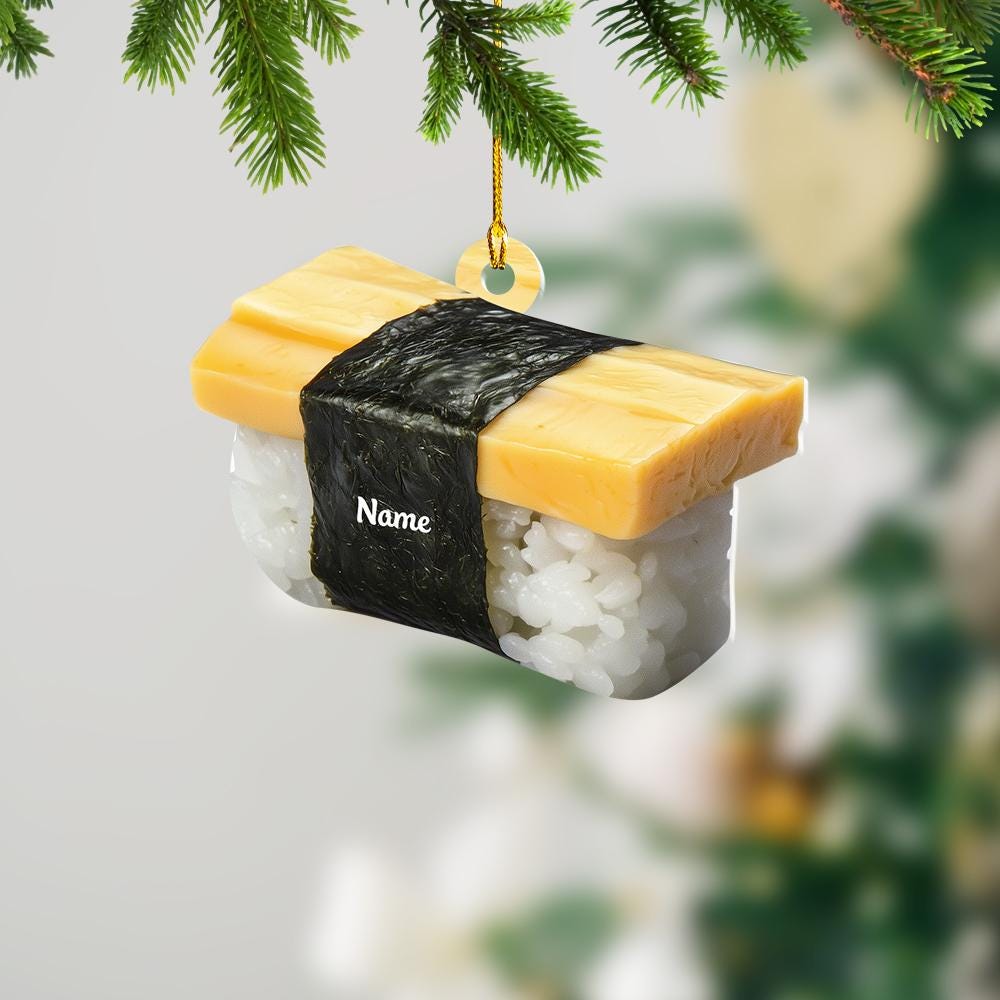Discover Sushi Christmas Ornament, Shrimp Sushi Christmas Hanging Decor, Loved Sushi Ornament, Sushi Xmas Holiday Gift