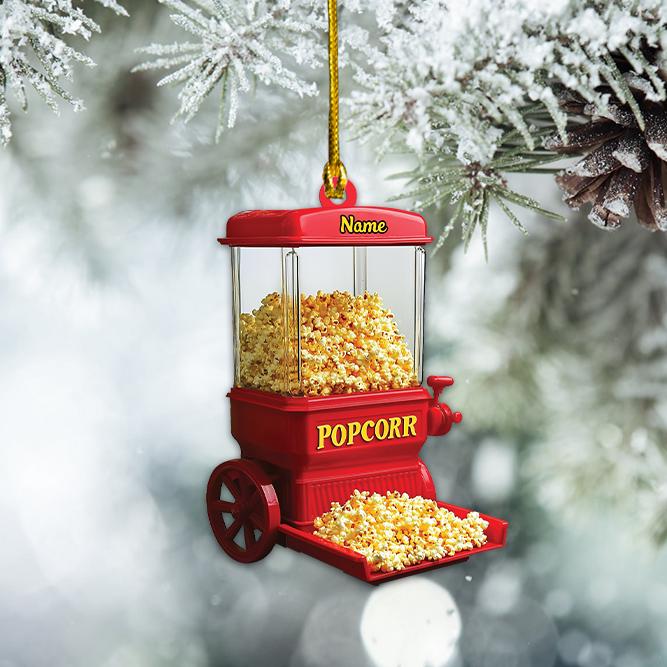 Discover Personalized Popcorn Machine Ornament, Popcorn Maker Christmas Ornament, Popcorn Lovers Ornament Gift, Popcorn Holiday Ornament