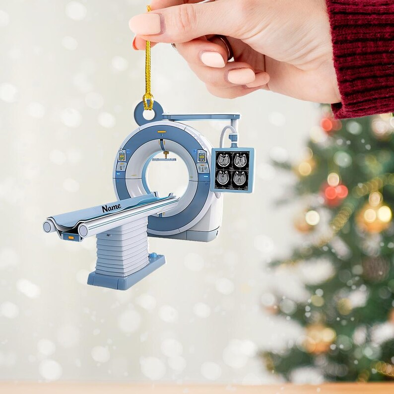 CT Scanner Tomography Christmas Ornament, Xmas Tree Decor, Loved CT