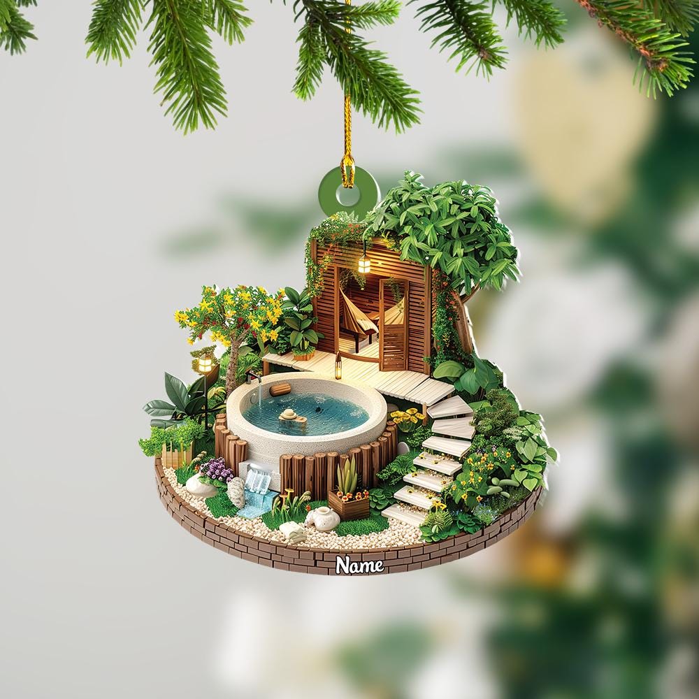 Discover Personalized Jacuzzi Ornament, Spa Christmas Ornament, Hot Tub Sauna Ornament, Massage Therapy Ornament, Holiday Decor