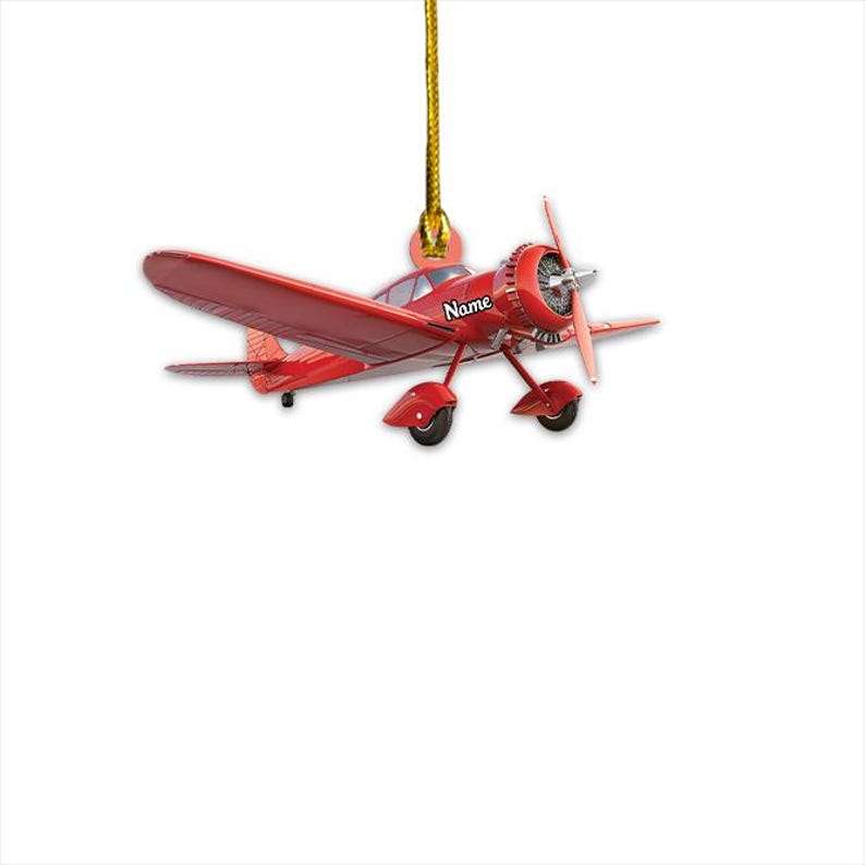 Personalized Airplane Ornament Airplane Christmas Ornament Airplane