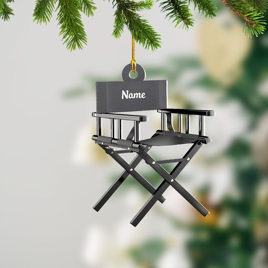 Director Chair Christmas Light Ornament, Christmas Tree Decor, Loved