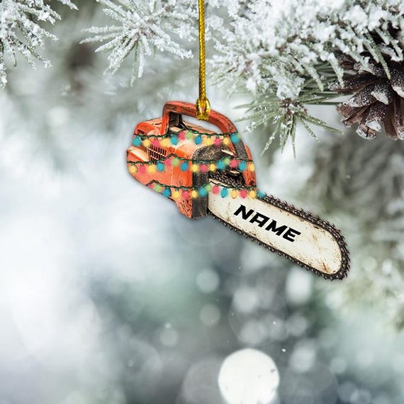 Ornament - Black - Chainsaw Logger Ornament Ornament - Black - Chainsaw Logger Ornament