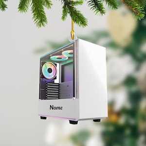 Gaming Computer Christmas Light Ornament, Christmas Tree Decor, Loved Gaming Computer Ornament, Hanging Ornament Gift TD-1010-2LOS