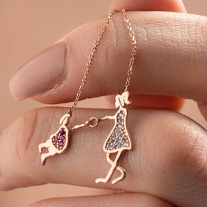 Mother and Child Necklace, Mother Child Pendant, Mother&#39;s Day Gift, Gift for Mother, Motherhood Jewelry