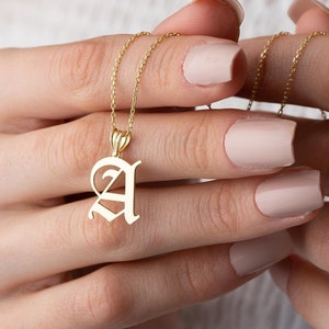 Unique Initial Necklace for Women, Gold Letter Necklace, Personalized Gift, Custom Necklace, Initial Jewelry, Gift for Mom