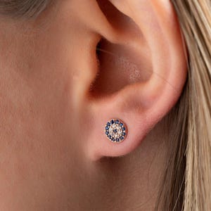 Evil Eye Earrings, Evil Eye Jewelry, Blue Evil Eye Earrings, Protection Jewelry, Gift For Her, Women&#39;s Jewelry