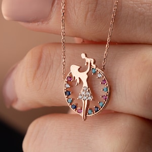 Mother and Child Necklace, Mother&#39;s Day Gift, Dainty Necklace, Motherhood Jewelry, New Mother Gift, Gift for Mom