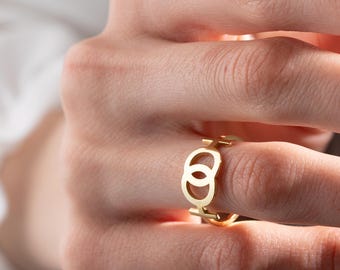 Sterling Silver Lesbian Symbol Ring: LGBTQ Pride Jewelry