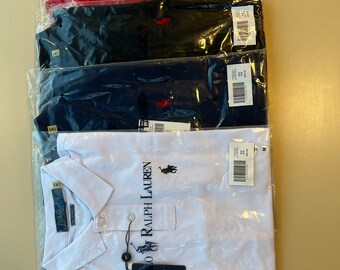 Ralph Lauren Polo Men Custom slim Fit Polo Shirt Pony Logo, Size: S M L XL 2XL